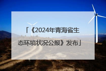 《2024年青海省生态环境状况公报》发布