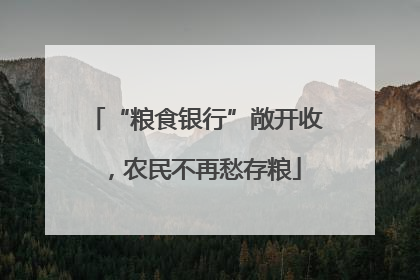 “粮食银行”敞开收，农民不再愁存粮