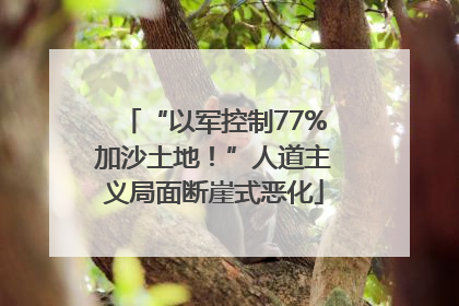 “以军控制77%加沙土地！”人道主义局面断崖式恶化