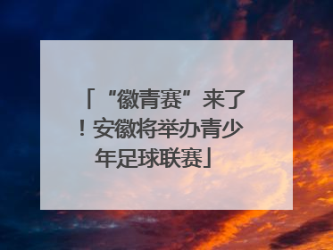 “徽青赛”来了！安徽将举办青少年足球联赛
