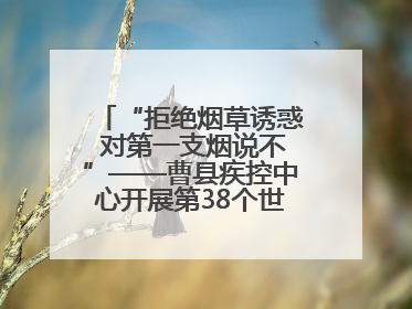 “拒绝烟草诱惑 对第一支烟说不”——曹县疾控中心开展第38个世界无烟日科普宣传活动