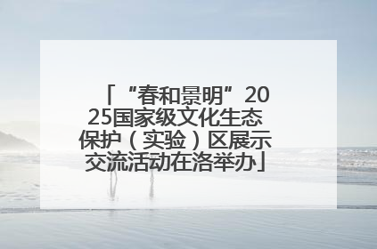 “春和景明”2025国家级文化生态保护（实验）区展示交流活动在洛举办