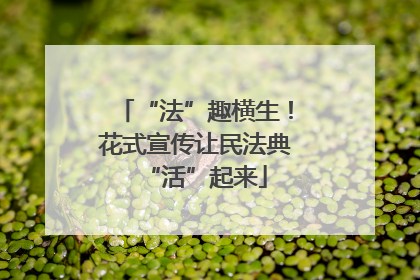 “法”趣横生！花式宣传让民法典“活”起来