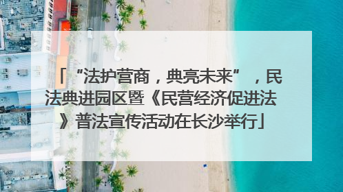 “法护营商，典亮未来”，民法典进园区暨《民营经济促进法》普法宣传活动在长沙举行