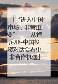 “进入中国市场，非常重要”——从肯尼亚-中国投资对话会看中非合作机遇