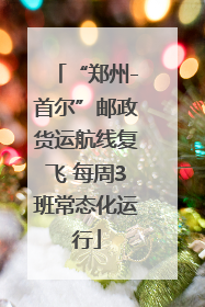 “郑州-首尔”邮政货运航线复飞 每周3班常态化运行