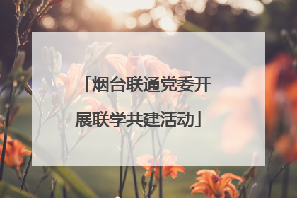 烟台联通党委开展联学共建活动