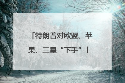 特朗普对欧盟、苹果、三星“下手”