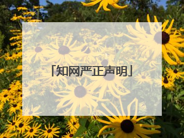 知网严正声明