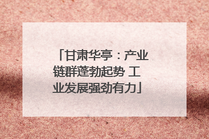 甘肃华亭：产业链群蓬勃起势 工业发展强劲有力