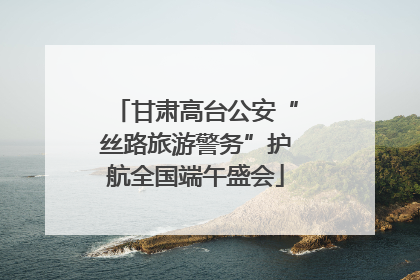 甘肃高台公安“丝路旅游警务”护航全国端午盛会