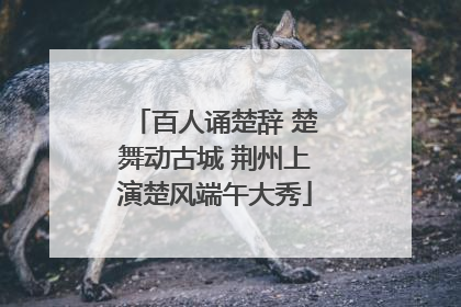 百人诵楚辞 楚舞动古城 荆州上演楚风端午大秀