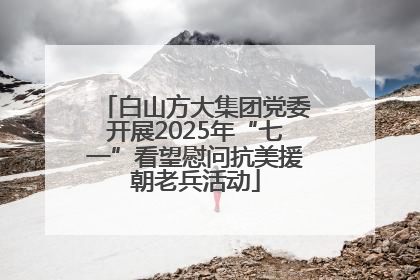 白山方大集团党委开展2025年“七一”看望慰问抗美援朝老兵活动