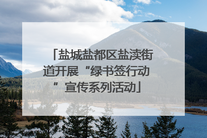 盐城盐都区盐渎街道开展“绿书签行动”宣传系列活动