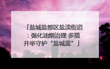 盐城盐都区盐渎街道：强化油烟治理 多措并举守护“盐城蓝”