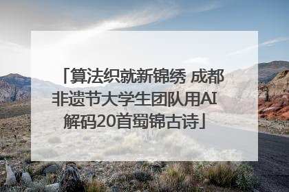 算法织就新锦绣 成都非遗节大学生团队用AI解码20首蜀锦古诗
