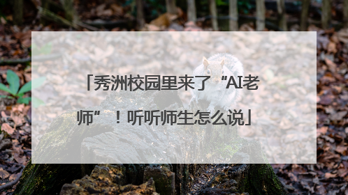 秀洲校园里来了“AI老师”！听听师生怎么说