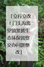 立行立改！门头沟斋堂镇紧抓生态环保督察交办问题整改