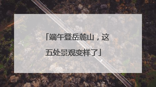 端午登岳麓山，这五处景观变样了