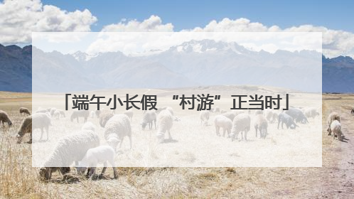 端午小长假 “村游”正当时