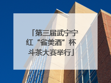 第三届武宁宁红“省美酒”杯斗茶大赛举行