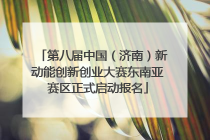 第八届中国（济南）新动能创新创业大赛东南亚赛区正式启动报名