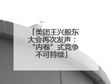 美团王兴股东大会再次发声：“内卷”式竞争不可持续