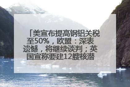 美宣布提高钢铝关税至50%，欧盟：深表遗憾，将继续谈判；英国宣称要建12艘核潜艇；马斯克最新发声：不想为美政府所做的一切承担责任丨早报