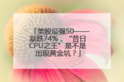 美股最强50——暴跌74%，“昔日CPU之王”是不是出现黄金坑？