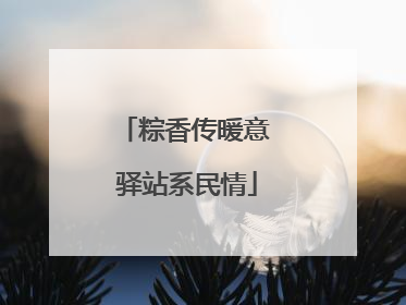 粽香传暖意 驿站系民情