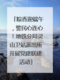 粽香迎端午，警民心连心！地铁分局灵山卫站派出所开展党建联建活动
