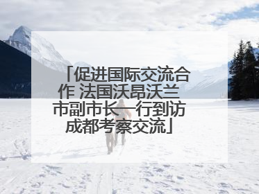 促进国际交流合作 法国沃昂沃兰市副市长一行到访成都考察交流