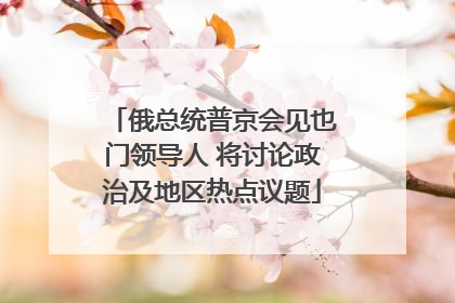 俄总统普京会见也门领导人 将讨论政治及地区热点议题