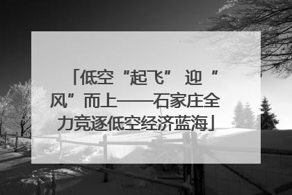 低空“起飞” 迎“风”而上——石家庄全力竞逐低空经济蓝海