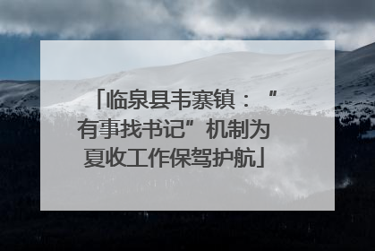 临泉县韦寨镇：“有事找书记”机制为夏收工作保驾护航