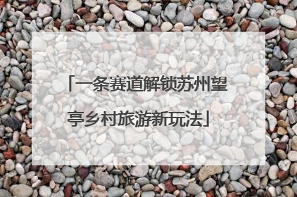 一条赛道解锁苏州望亭乡村旅游新玩法