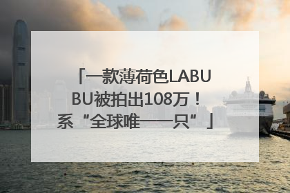 一款薄荷色LABUBU被拍出108万！系“全球唯一一只”