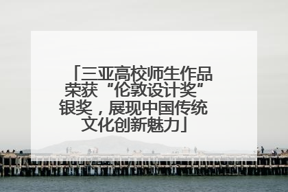 三亚高校师生作品荣获“伦敦设计奖”银奖，展现中国传统文化创新魅力