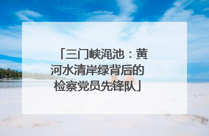 三门峡渑池：黄河水清岸绿背后的检察党员先锋队