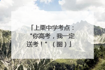上栗中学考点：“你高考，我一定送考！”（图）