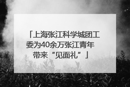 上海张江科学城团工委为40余万张江青年带来“见面礼”