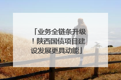 业务全链条升级！陕西国债项目建设发展更具动能