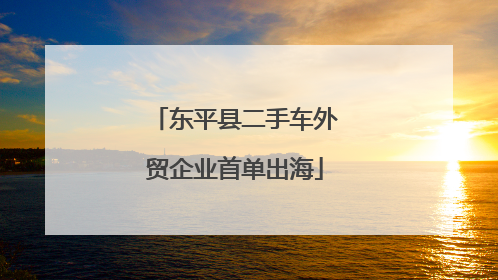 东平县二手车外贸企业首单出海
