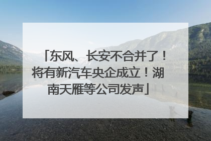 东风、长安不合并了！将有新汽车央企成立！湖南天雁等公司发声