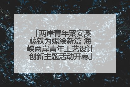 两岸青年聚安溪 藤铁为媒绘新篇 海峡两岸青年工艺设计创新主题活动开幕