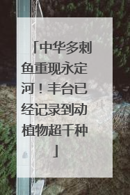 中华多刺鱼重现永定河！丰台已经记录到动植物超千种