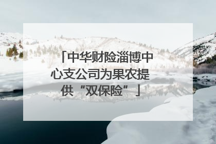 中华财险淄博中心支公司为果农提供“双保险”