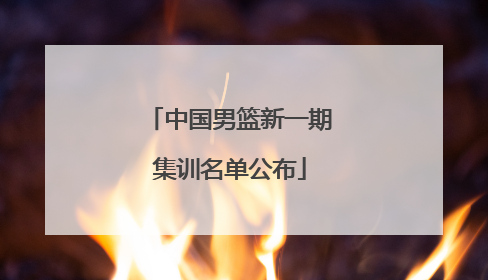 中国男篮新一期集训名单公布