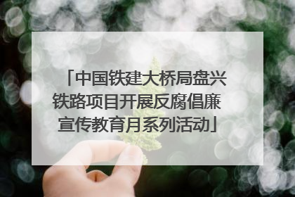 中国铁建大桥局盘兴铁路项目开展反腐倡廉宣传教育月系列活动