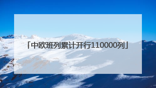 中欧班列累计开行110000列